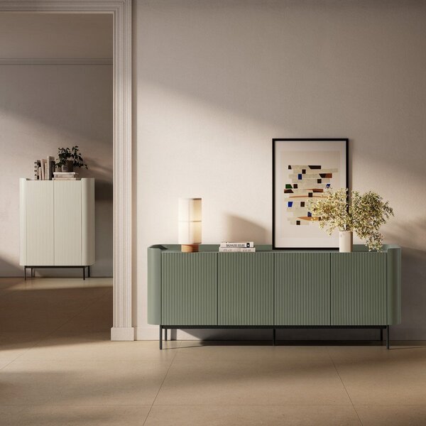 Cassettiera verde 200x80x40 cm Willa – MOME