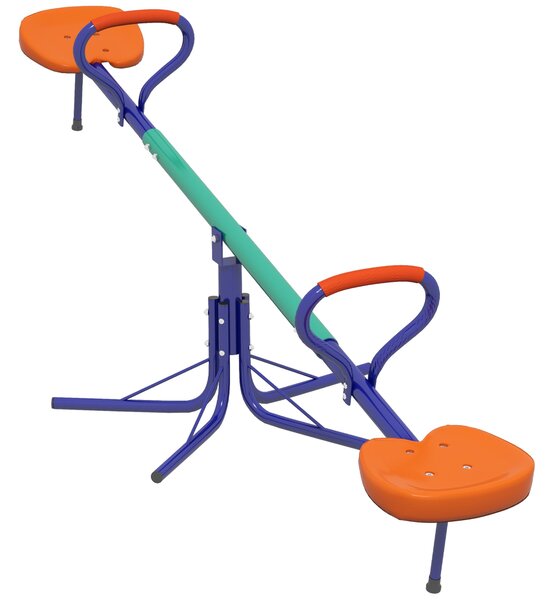 Outsunny Altalena a Bilico per Bambini 3-8 Anni con Rotazione a 360°, in Acciaio e PP, 192x60x60 cm|Aosom