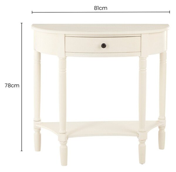 Tavolo consolle bianco in pino massiccio 33x81 cm Heritage – Premier Housewares