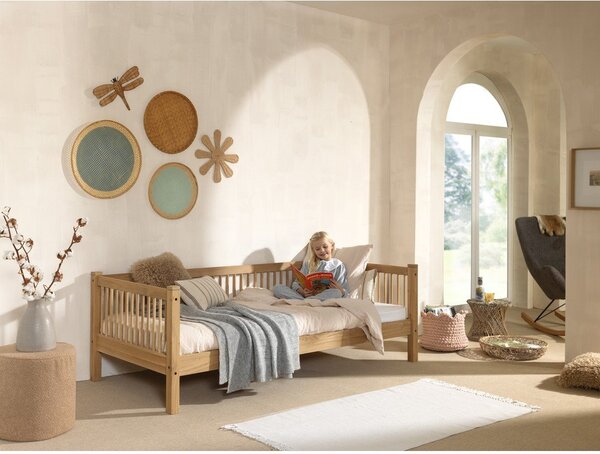 Letto per bambini in legno di quercia in colore naturale 90x200 cm Forrest - Vipack