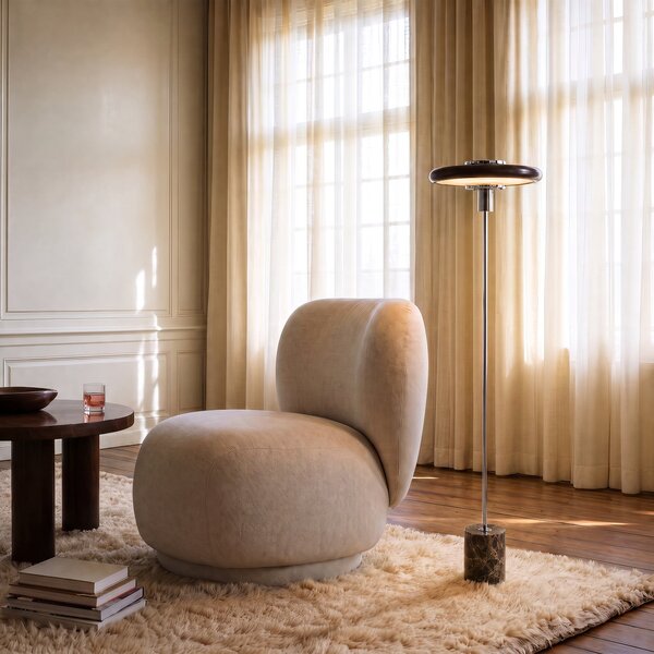 Lampada da terra Lindby, Branford, Marrone / Ruggine, Soggiorno, Metallo, Vintage
