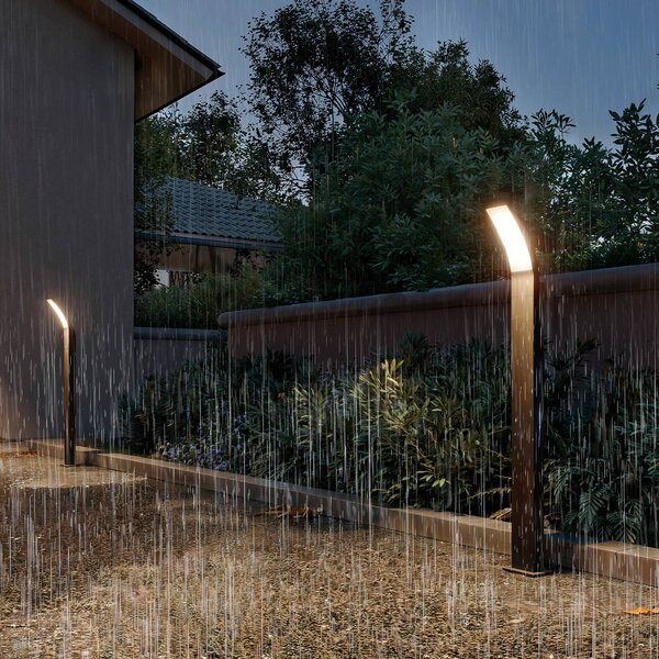 Philips Lampione a LED Splay UE, 96 cm, antracite, IP44, Nero, Alluminio