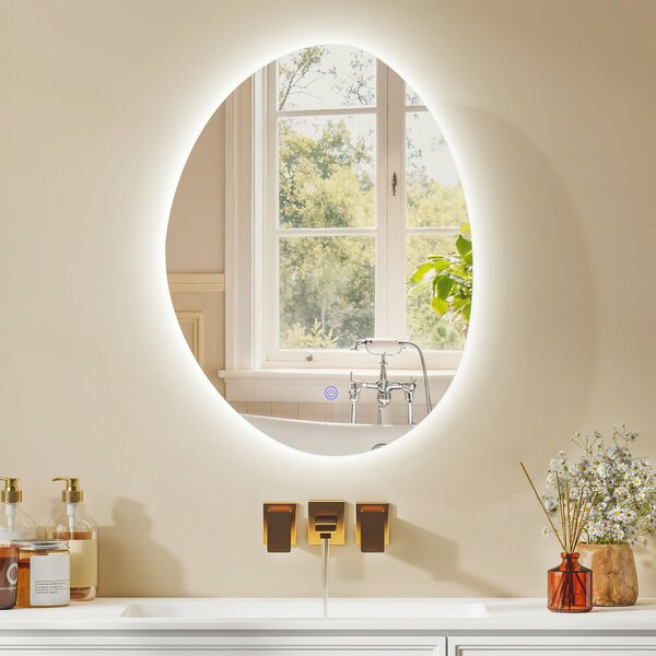 HOMCOM Armadietto Bagno LED, Anti-Appannamento, Illuminazione Dimmerabile 3 Colori, Bianco, da Parete | Aosom Italy