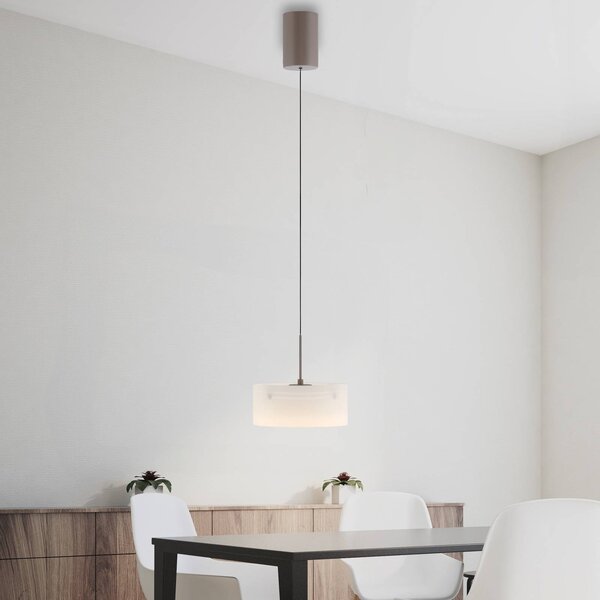 Paul Neuhaus Lampada a sospensione Marika, dimmerabile, Crema / Ambra, Soggiorno / Sala da pranzo, Vetro, Moderno, Lampada a sospensione