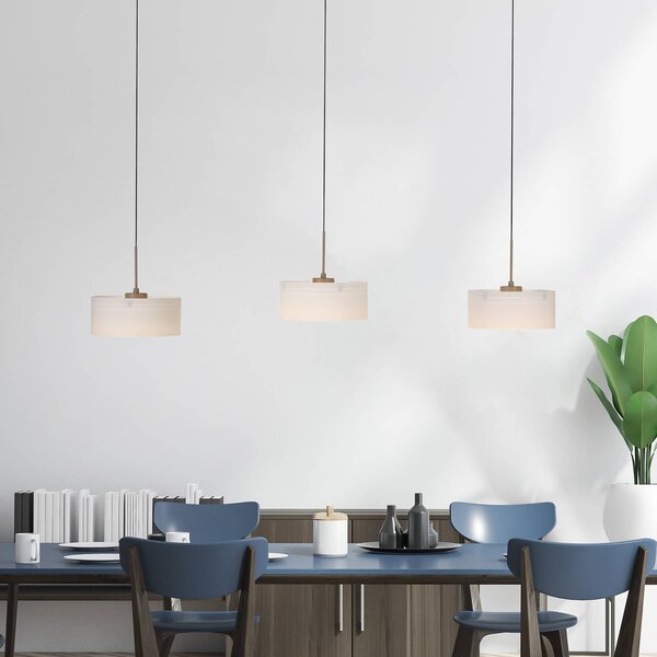 Paul Neuhaus Lampada a sospensione Marika, dimmerabile, Crema / Ambra, Soggiorno / Sala da pranzo, Vetro, Moderno, Lampada a sospensione
