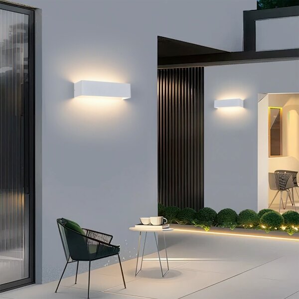 Brilagi - Lampada da parete LED per esterni DONNANI LED/12W/230V 30 cm bianco IP44