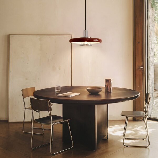 Lampada a sospensione Lindby, Branford, dimmerabile, Rosso, Soggiorno, Metallo, Vintage