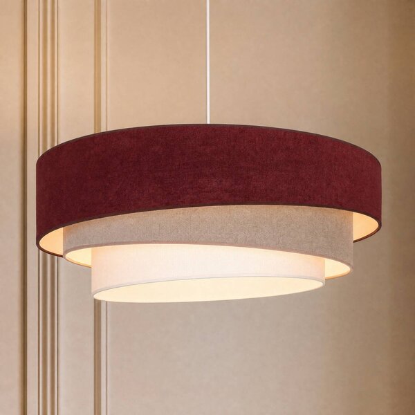 Lampada a sospensione Trio Duolla, Soggiorno / Sala da pranzo, Tessuto / Stoffa / Seta, Giovanile, Lampada a sospensione