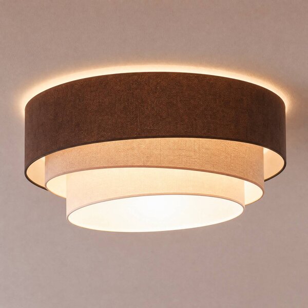 Plafoniera soffitto Trio Duolla, Cucina, Tessuto / Stoffa / Seta, Giovanile, Plafoniera