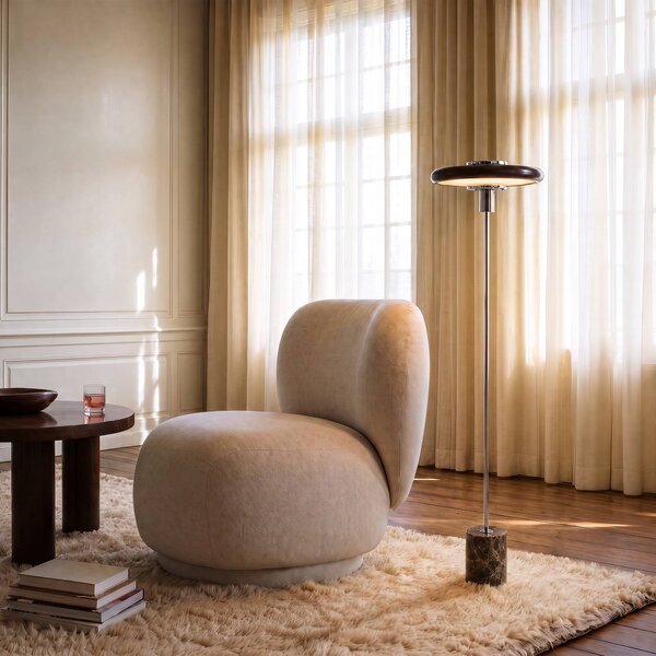 Lampada da terra Branford Lindby, Marrone / Ruggine, Soggiorno / Sala da pranzo, Metallo, Vintage, Lampada da terra