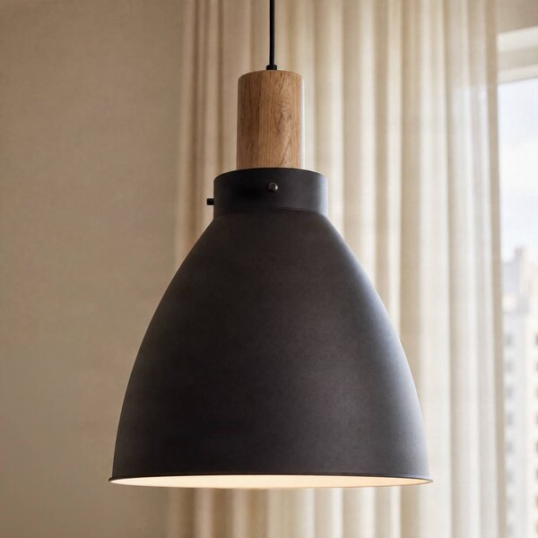 Lampada a sospensione Trebale Lindby, dimmerabile, Nero, Soggiorno / Sala da pranzo, Metallo, Scandinavo, Lampada a sospensione