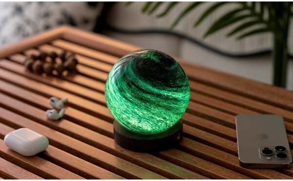 Decorazione luminosa marrone scuro/colore naturale scuro con ricarica USB ø 8 cm Stellar Ocean – Gingko