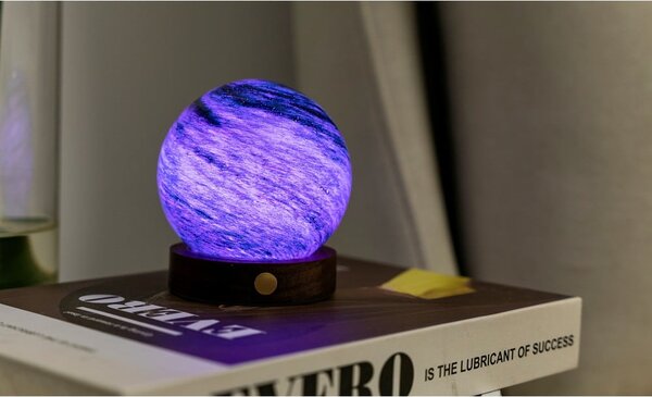Decorazione luminosa marrone scuro/colore naturale scuro con ricarica USB ø 8 cm Stellar Ocean – Gingko