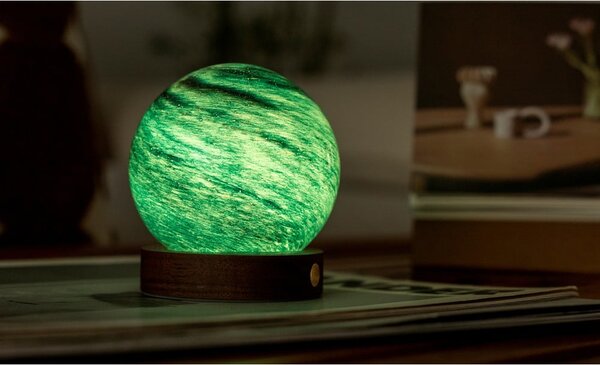 Decorazione luminosa marrone scuro/colore naturale scuro con ricarica USB ø 8 cm Stellar Ocean – Gingko