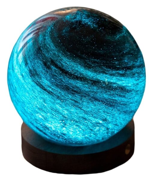 Decorazione luminosa marrone scuro/colore naturale scuro con ricarica USB ø 8 cm Stellar Ocean – Gingko