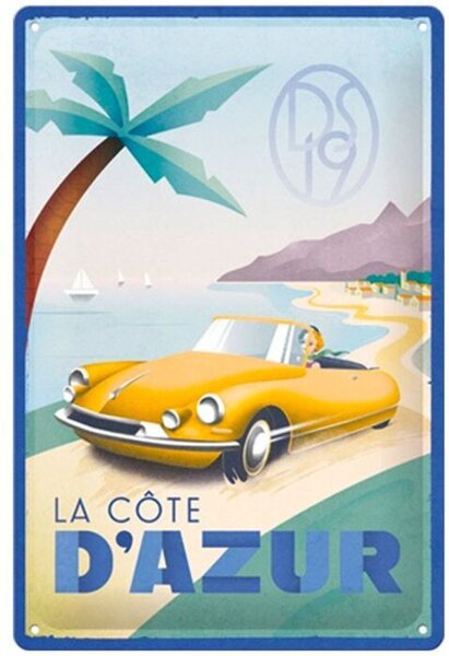 Cartello in metallo Citroen La Cote D'Azur, (20 x 30 cm)