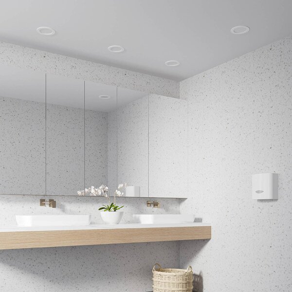 Prios Luci LED da incasso Cadance, bianco, 17 cm, set di 3, CCT Cadance PRIOS, dimmerabile, Bianco / Opale, Bagno, Alluminio, Moderno