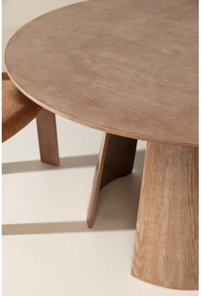 Tavolo da pranzo rotondo con effetto rovere ø 120 cm Zuri – MOME
