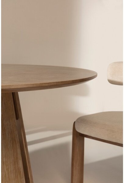Tavolo da pranzo rotondo con effetto rovere ø 120 cm Zuri – MOME