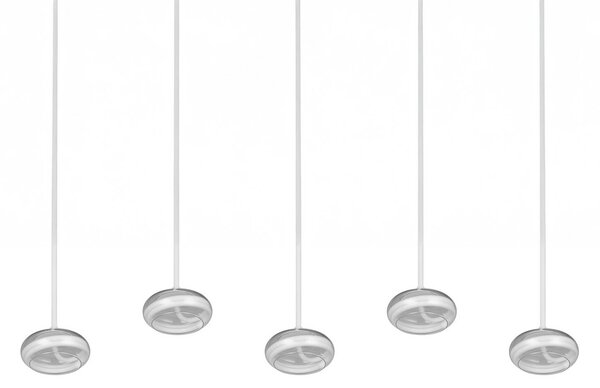 Trio Lighting Lampada a sospensione Tarsia, dimmerabile, Bianco / Opale, Soggiorno / Sala da pranzo, Vetro, Moderno, Lampada a sospensione