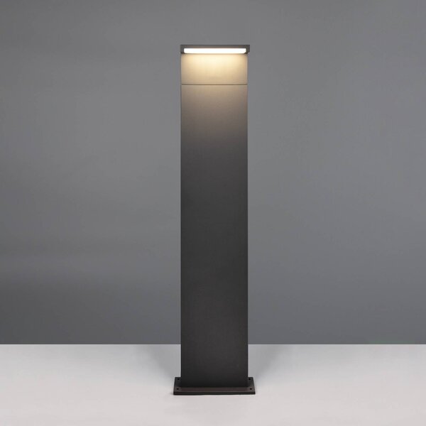Trio Lighting Lampione a LED Ravi, antracite, altezza 100 cm, metallo, IP65 Ravi, Nero, Alluminio, Moderno