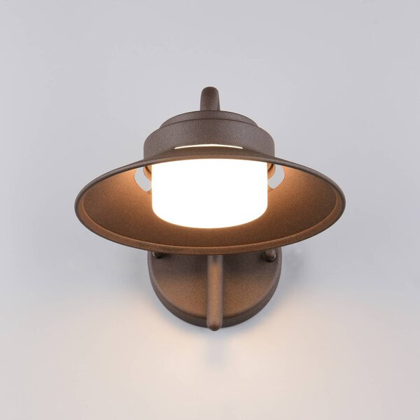 Trio Lighting Applique da esterni Atrato, dimmerabile, Marrone / Ruggine, Alluminio, Applique da esterni