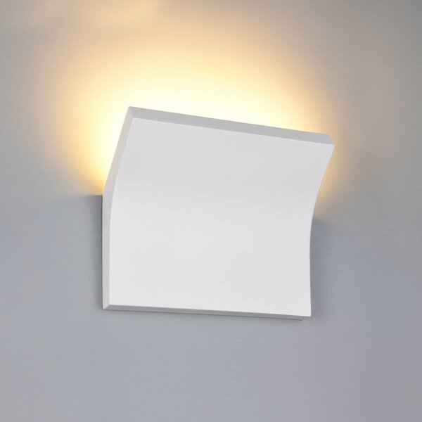 Trio Lighting Applique da parete Vanjura, Bianco / Opale, Soggiorno / Sala da pranzo, Gesso / Argilla, Moderno, Applique