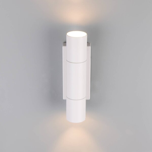 Trio Lighting Applique da esterni Yamuna, dimmerabile, Bianco / Opale, Alluminio, Moderno, Applique da esterni