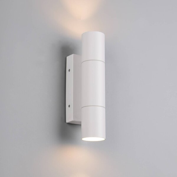 Trio Lighting Applique da esterni Yamuna, dimmerabile, Bianco / Opale, Alluminio, Moderno, Applique da esterni