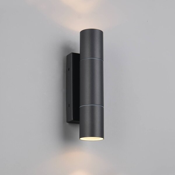 Trio Lighting Applique da esterni Yamuna, dimmerabile, Nero, Alluminio, Moderno, Applique da esterni