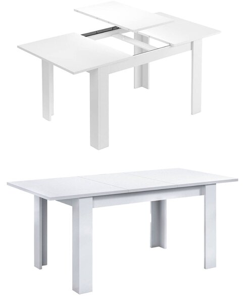Tavolo allungabile 6-8 posti 140/190x90cm bianco - Abudula