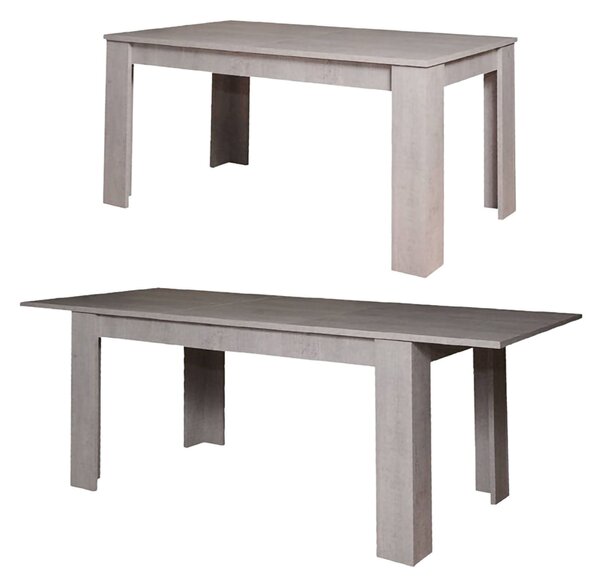 Tavolo allungabile 8-10 posti 160/220x88cm cemento - Artino