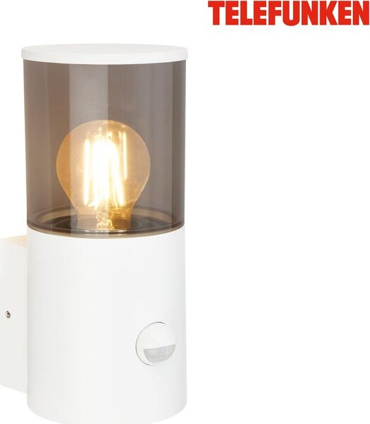 Lampada da parete Telefunken LED, rilevatore di movimento, protezione dagli spruzzi d'acqua