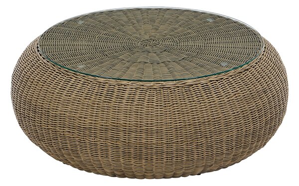 Tavolino da giardino in Resina intrecciata Naturale scuro - WHITEHEAVEN di MYLIA