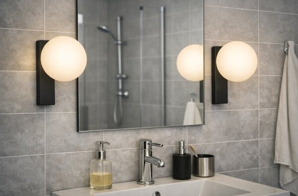 Open Design OR85556 - Applique da bagno BOLETTA 1xG9/8W/230V IP44 nero