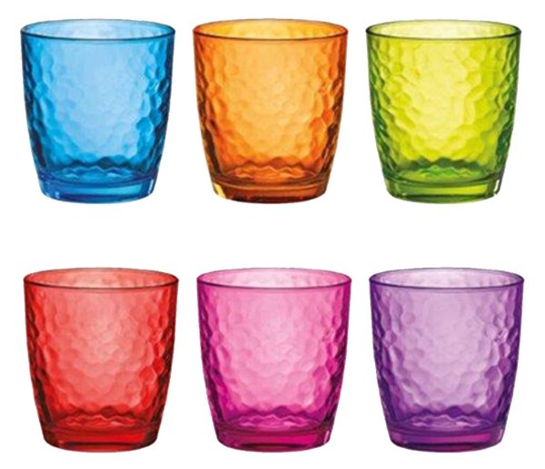 Barazzoni Bicchieri Coriandoli Vetro Colori Misti 32cl 6 pezzi