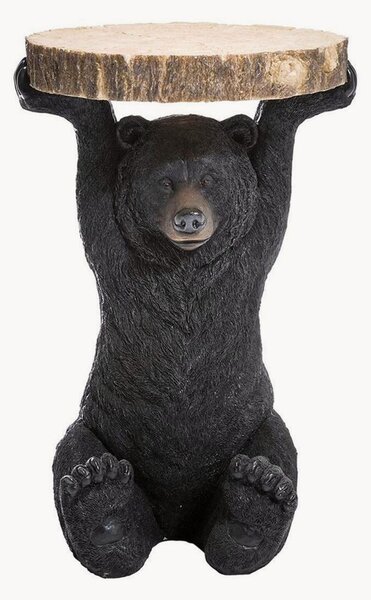 Tavolino rotondo effetto legno Bear