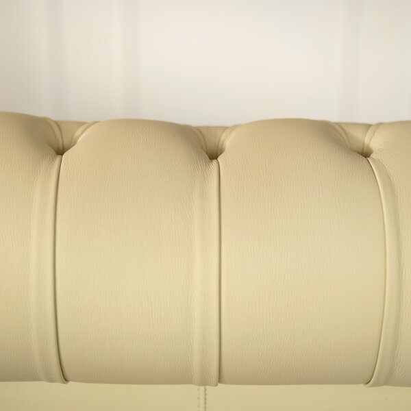 Letto Chesterfield Armonia Pelle Primo Fiore Premium - Design Iconico e Funzionale