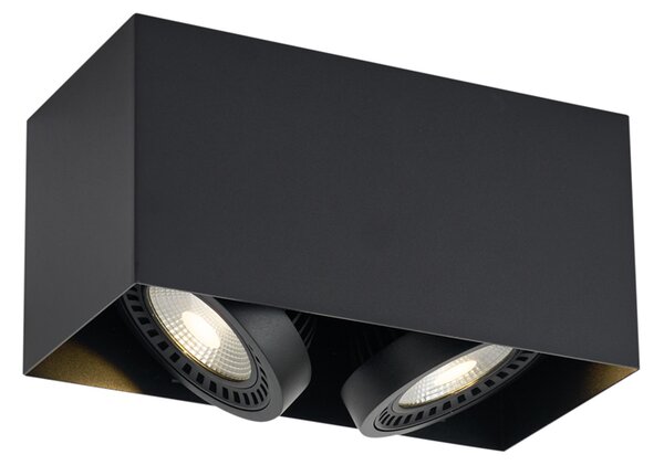 Faretto moderno da superficie nero con LED dimmerabile 2 luci - Dionysos