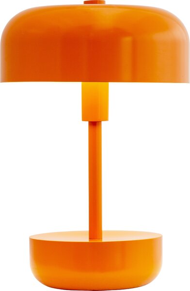 Lampada da tavolo, lampada da tavolo dimmerabile senza fili, lampada da tavolo a led in metallo, lampada da lettura, ricaricabile via USB, arancione Haipot