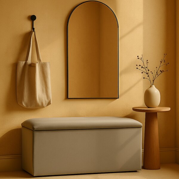 Pouf con ampio vano contenitore - Blanca