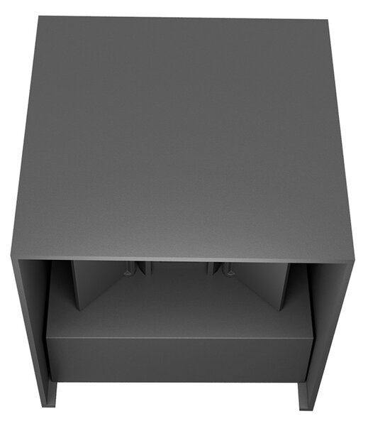 Applique LED Cubo 12W Bidirezione Antracite IP65 CCT OSRAM Chip LED