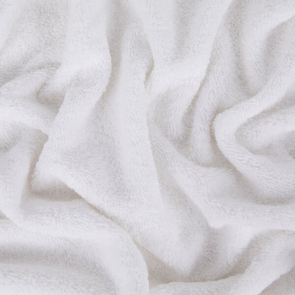Asciugamano Con Ospite In Acrilico Dralon Ribbon 40X60 60X110 Trussardi Tinta Unita Bianco Caleffi