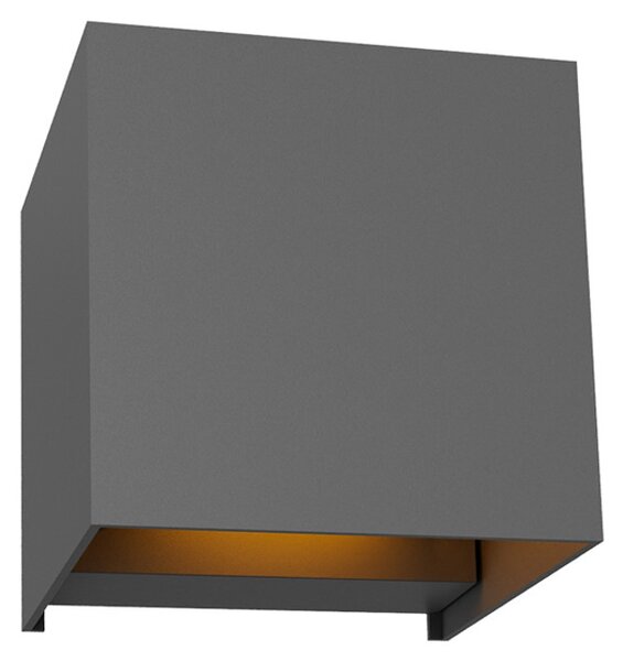 Applique LED Cubo 12W Bidirezione Antracite IP65 CCT OSRAM Chip LED