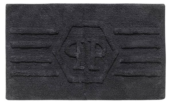 Tappeto D'arredo In Cotone Hexagon 50x80 Premoli Di Bella Tinta Unita Black Caleffi