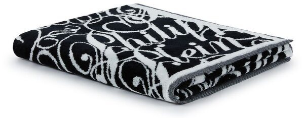 Telo Bagno In Acrilico Dralon Script 95X150 Premoli Di Bella Moderno Black Caleffi