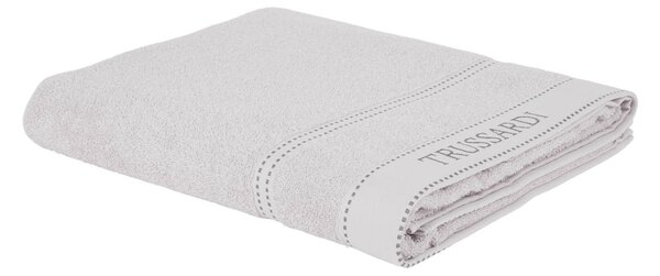 Telo Bagno In Acrilico Dralon Ribbon 100x150 Trussardi Tinta Unita Perla Caleffi