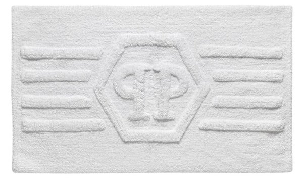Tappeto D'arredo In Cotone Hexagon 70X100 Premoli Di Bella Tinta Unita Bianco Caleffi