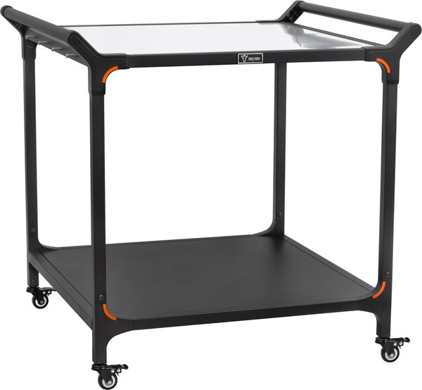 Carrello barbecue BBQ-Toro 94 x 81 x 90 cm, nero, tavolo da barbecue con ampio piano di lavoro, tavolino laterale