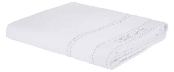 Telo Bagno In Acrilico Dralon Ribbon 100x150 Trussardi Tinta Unita Bianco Caleffi